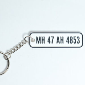 Custom Number Plate Keychain – Personalized Vehicle Number Keychain | Bike & Car Number Plate Key Tag India