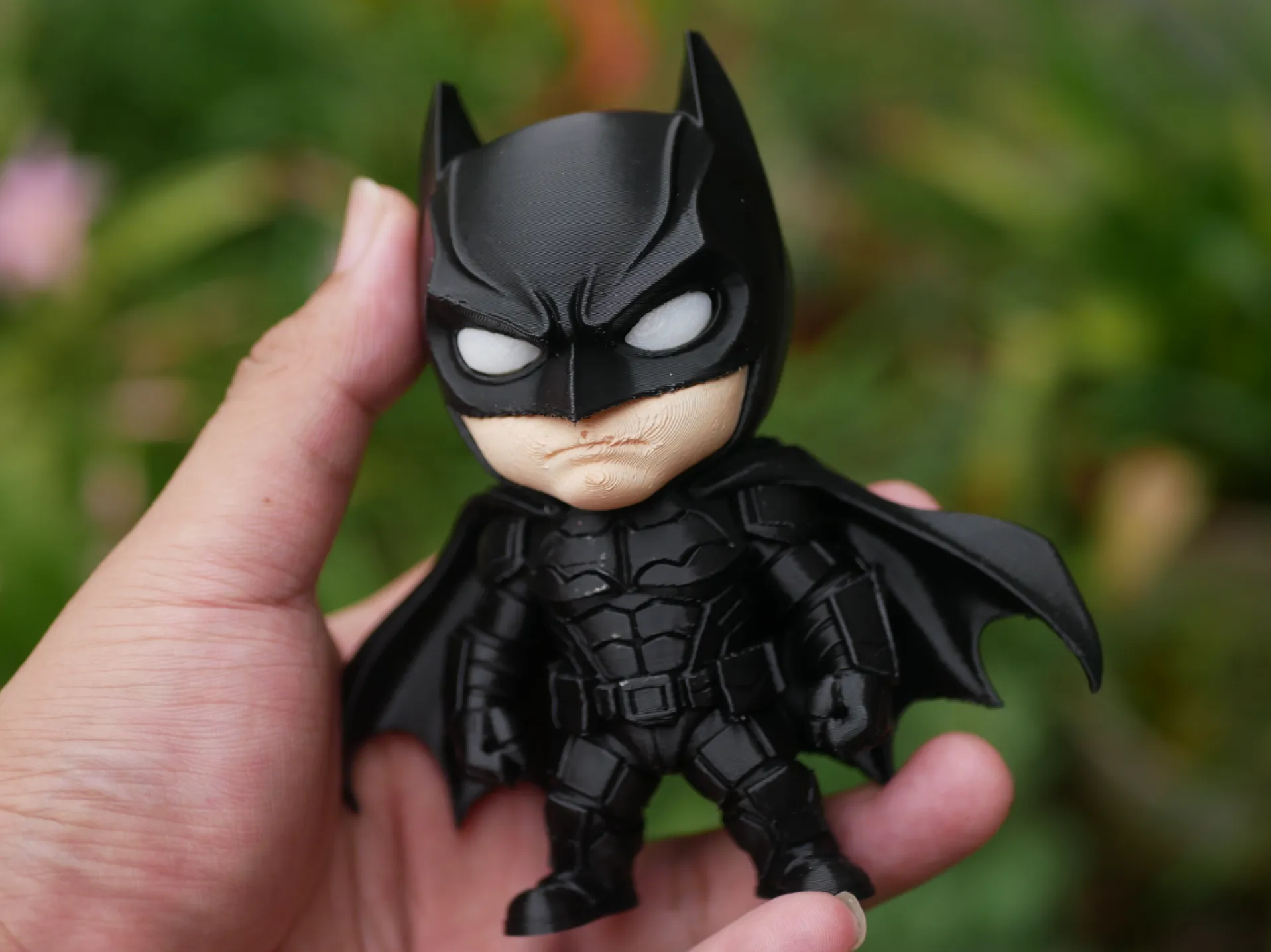 Batman Chibi Figure – Superhero Collectible Desk Decor | 3D Printed Miniature Display Model - Image 2