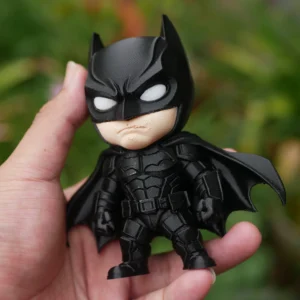 Batman Chibi Figure – Superhero Collectible Desk Decor | 3D Printed Miniature Display Model